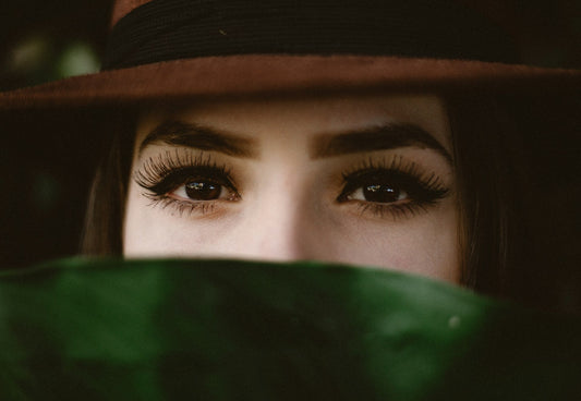 woman and her eyelashes